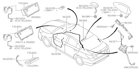 Subaru Crosstrek Eyesight Antenna Cable Radio Wiring Harness