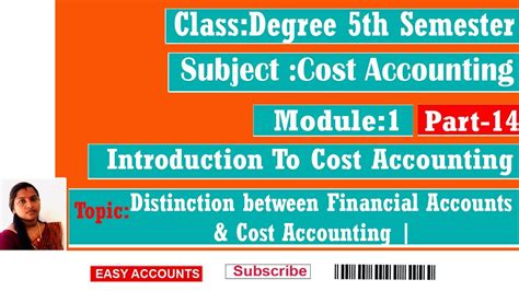 Degree 5th Sem Cost Accounting Module 1 Introduction To Cost