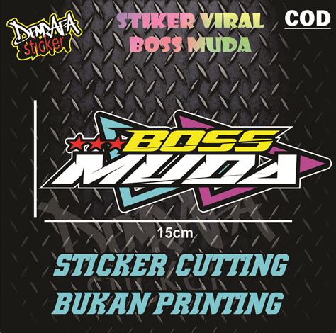 Sticker Cutting Viral Boss Muda Sticker Cutting Timbul Lazada Indonesia