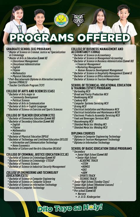 Courses Offered - Holy Trinity College of General Santos City