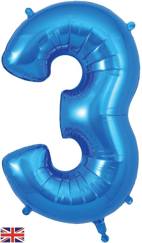 Blue Super Shape Number Foil Balloon