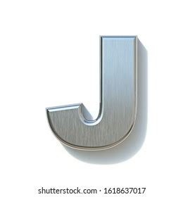 Brushed Metal Font Letter J D Ilustraci N De Stock