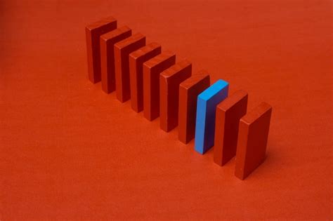 Premium Photo Concept Creative Logical Thinking Art The Domino Effect