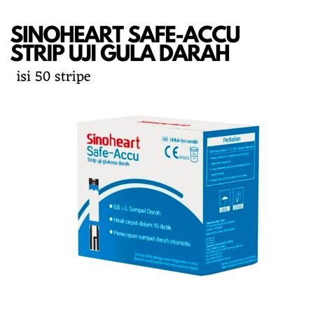 Jual 50 Strip Uji Gula Darah Sinoheart By Sinocare Safe Accu Shopee