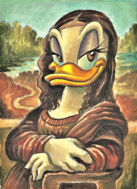 Joan Vizcarra Daisy Duck Portrayed As The Mona Lisa Gioconda By