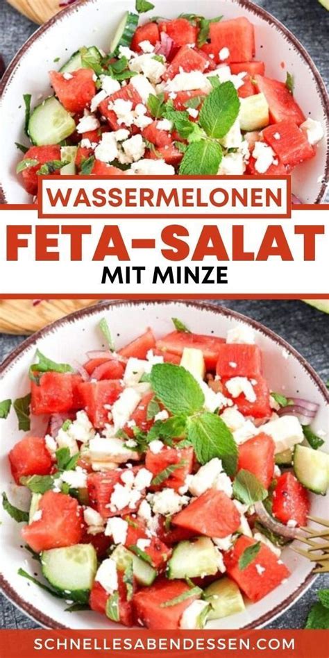 Wassermelonen Feta Salat Mit Minze Artofit