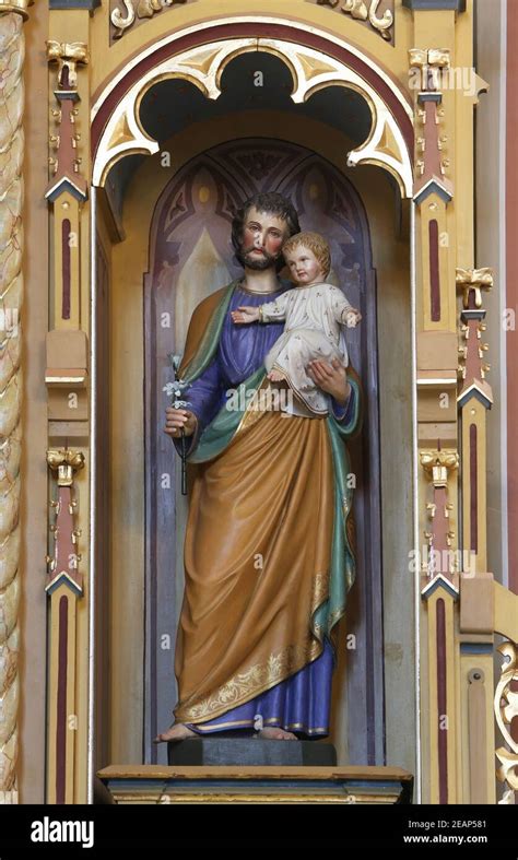 St Joseph Holding Baby Jesus Altar Of St Anthony The Great In The