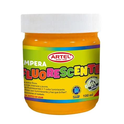 Tempera Fluorescente Naranja Ml Artel Librer A Bulnes