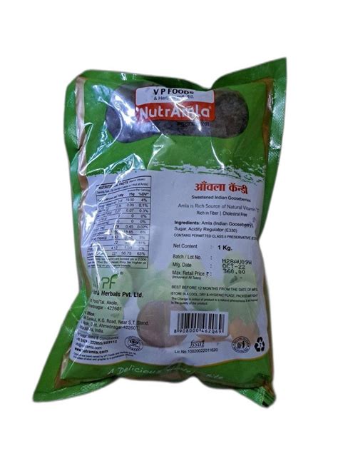 Green Round Nutramla Amla Candy Packaging Type Packet Packaging Size