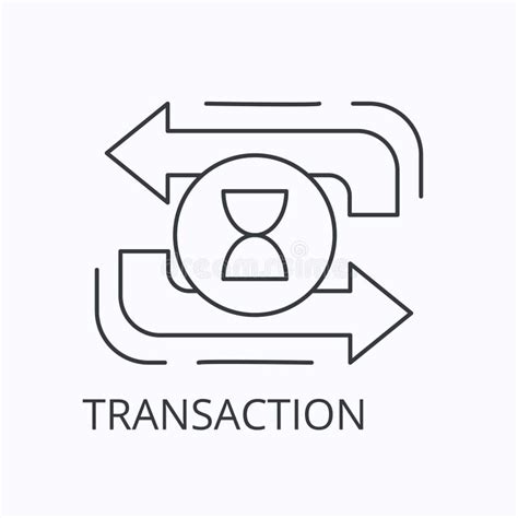 Transaction Thin Line Icon Financial Process Concept Outline Vector