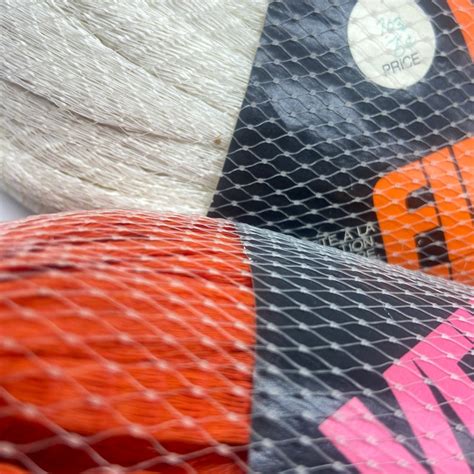 Vexar Lot Of 2 Macrame Craft Netting White Orange 40 Yd Mesh Etsy