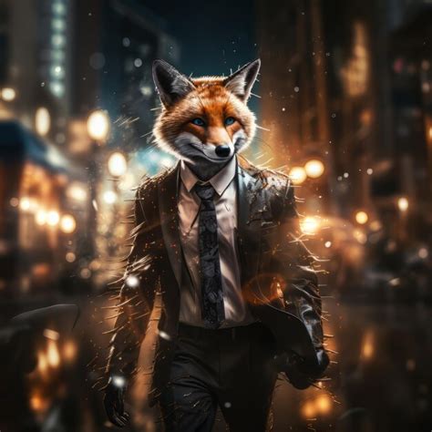 Premium Ai Image Fox The Businessman