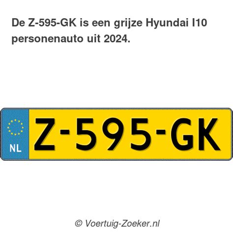 Kenteken Z Gk Hyundai I Auto Z Gk Voertuig Zoeker Nl