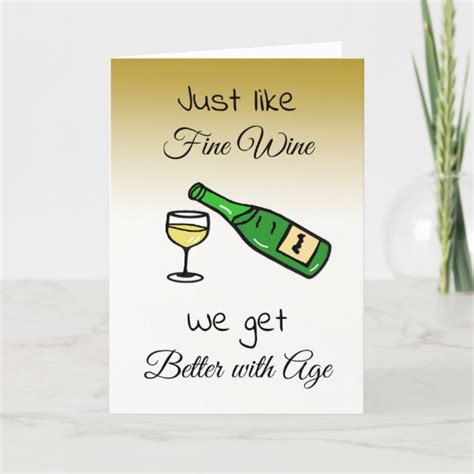 Aging Like A Fine Wine Birthday Cards Zazzle Ca