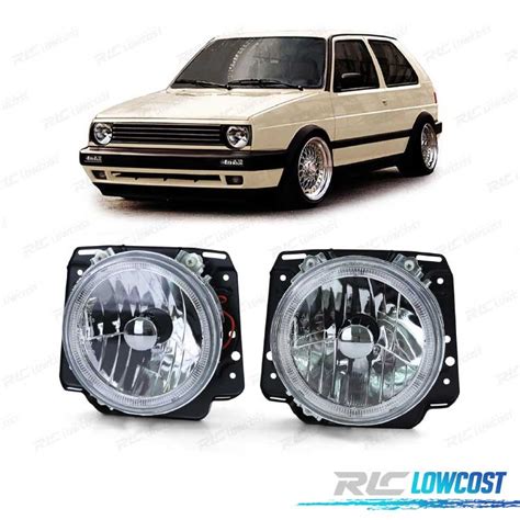 Faros Para Volkswagen Vw Golf Mk Ojos Angel Fondo Cromo H