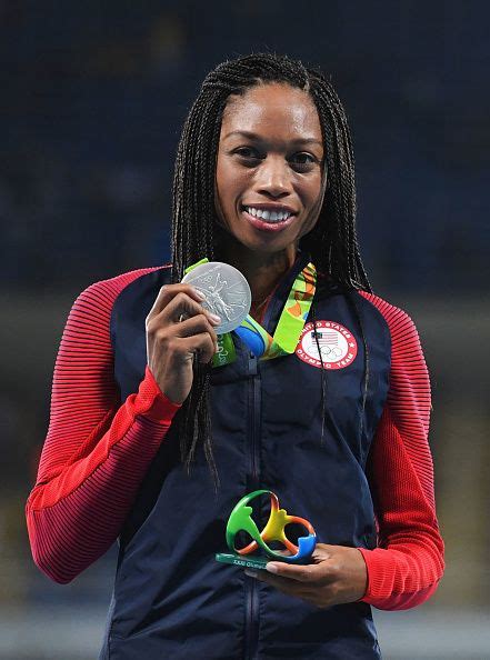 Silver Medalist Allyson Felix Of The United States Poses During The