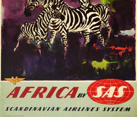 Otto Nielsen Original Vintage Travel Poster Africa Sas Scandinavian