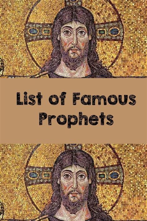 List of Famous Prophets | Prophets in islam, Historical jesus, Christian denomination