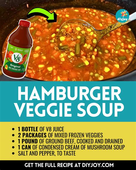 Easy Crockpot Hamburger Veggie Soup Recipe