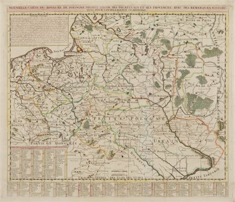 Henri Abraham Chatelain Nouvelle Carte Du Royaume De Pologne Divisee