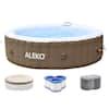 ALEKO 6 Person 130 Jet Inflatable Hot Tub Spa With Cover HTIR6BRW HD The Home Depot