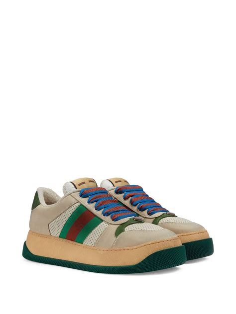 Gucci Screener Lace Up Sneakers Farfetch