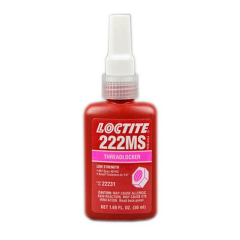 Loctite 222ms Mil Spec Low Strength Purple Threadlocker 50 Ml