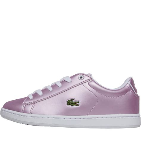 Lacoste Baskets Carnaby Evo Fille Violet Métallique