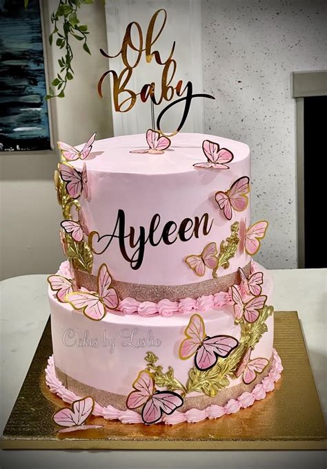 Butterfly Baby Shower Cake | Birthday Cake with Flowers