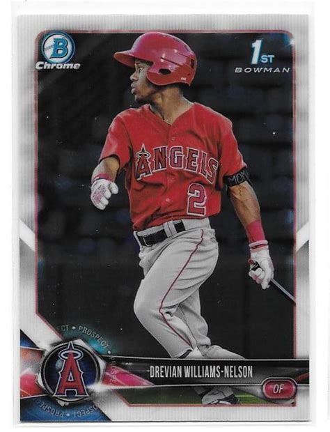 2018 BOWMAN CHROME DRAFT PROSPECT DREVIAN WILLIAMS NELSON BDC 77