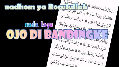 Belajar Sholawat Maulid Diba Nadhom Ya Rosulullah Nada Lagu Viral