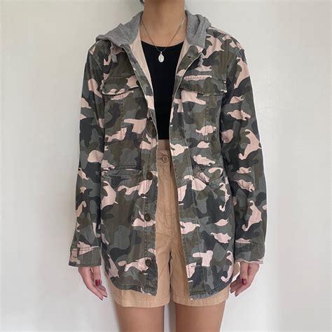 Military Print Jacket, Women's Fashion, Coats, Jackets and Outerwear on ...