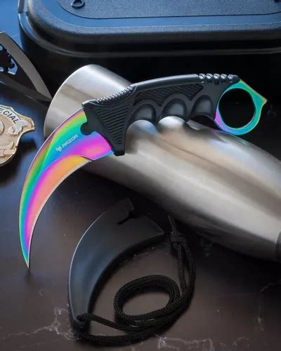 Cuchillo Karambit Tornasol Navaja Csgo Táctico Multicolor en venta en