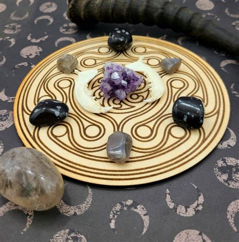 6 Hecates Wheel Crystal Grid Board Lasercut Birch Etsy