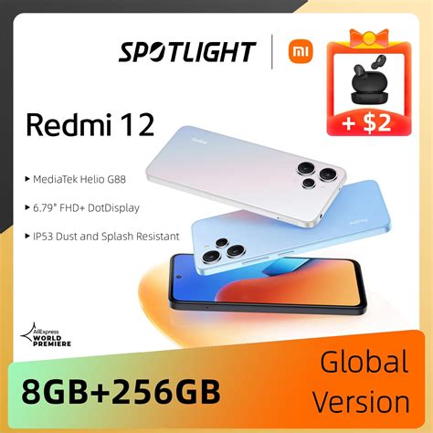 World Premiere Xiaomi Redmi 12 Global Version 8GB 256GB Large 6 79