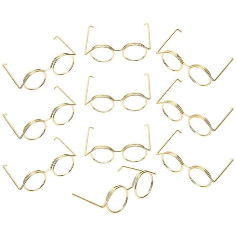 20pcs Doll Glasses Metal Wire Rim Door Eyewear Doll Diy Dress Up Eyeglasses Frames