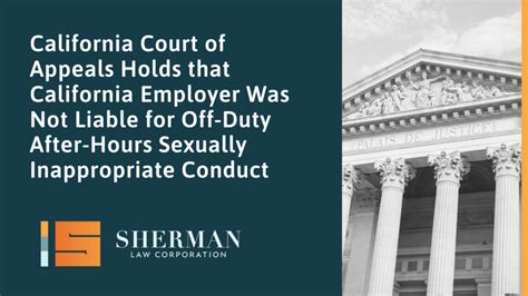 California Court Of Appeals Holds That California Employer Was Not Liable For Off Duty After