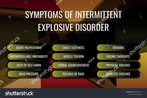 Symptômes Dun Trouble Explosif Intermittent Illustration Image