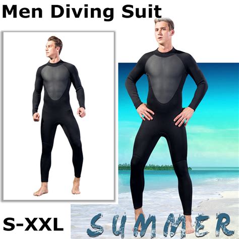 Full Bodysuit 3mm Mens Wetsuit S Xl Super Elasticity Diving Suit For