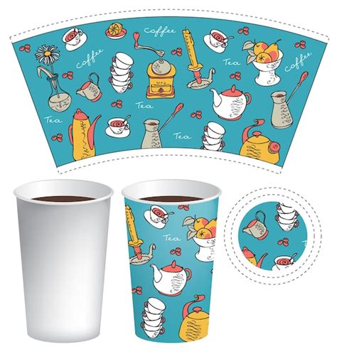Premium Vector Paper Cup Template For Hot Drinks