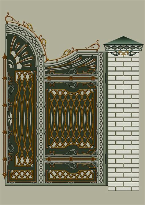 Ворота 006б2 | Железные ворота, Ворота, Проекты