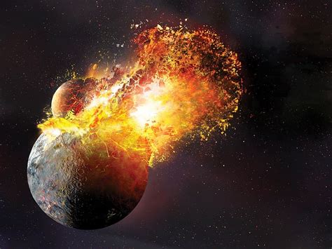 Explosion Planet Illustration Space Universe Satellite Planet