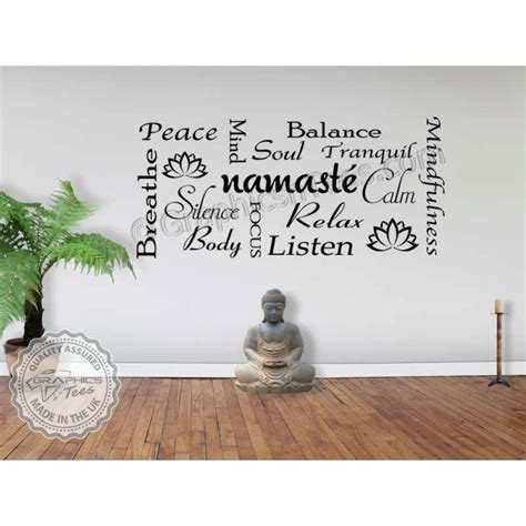 Namaste Yoga Quote Wall Sticker Yoga Studio Wall Art Montage Decor Decal