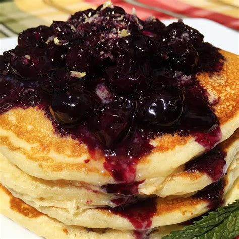 Blueberry Pancakes With Blueberry Syrup Norine S Nest