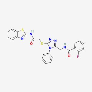 N 5 2 1 3 Benzothiazol 2 Ylamino 2 Oxoethyl Sulfanyl 4 Phenyl 4H