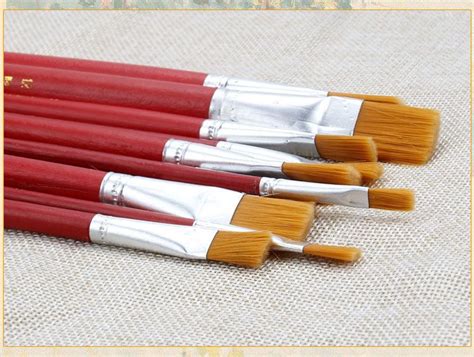 Acheter Pinceau Rouge Brosse En Bois Dessin Pinceau De Peinture Nylon