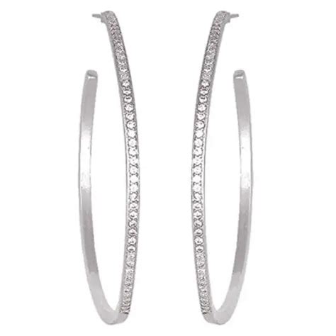 Buy Giva Sterling Silver Studded Hoop Earrings For Women Online At Best