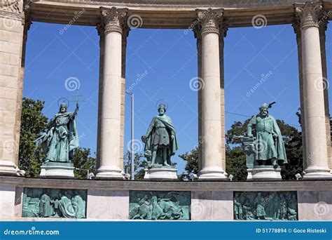 Statues Heroes Square Budapest Stock Photo - Image of europe, sculpture ...