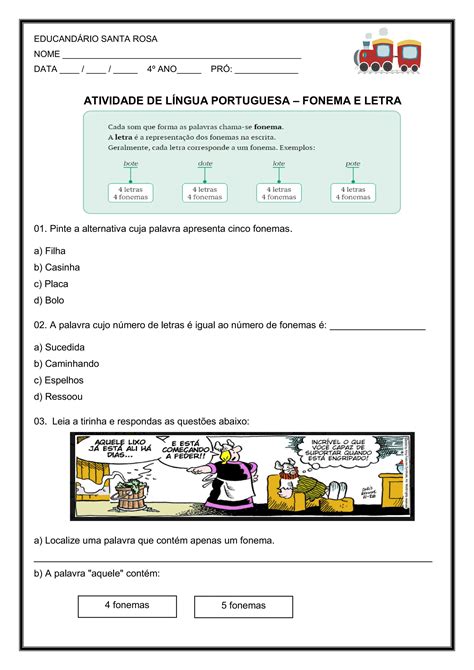 Fonemas E Letras 4 Ano - 9