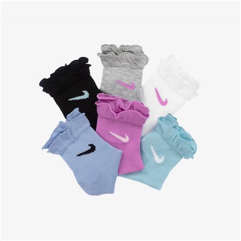 Nike - Girls Swoosh Ankle Socks (6 Pack) | Childrensalon